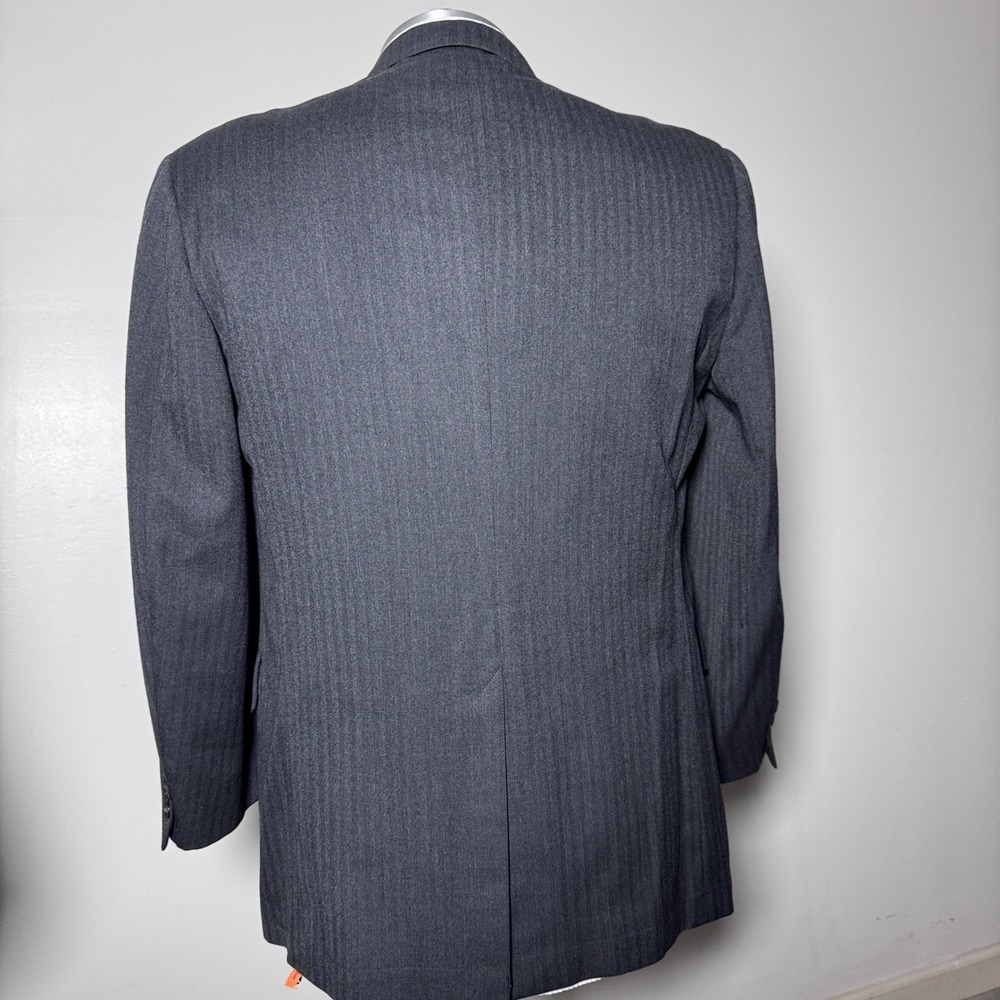 1980s Brooks Brothers Vintage Makers 100% Wool Herringbone Suit Mens 46R‎ 40W - Picture 4 of 6